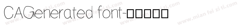 CAGenerated font字体转换
